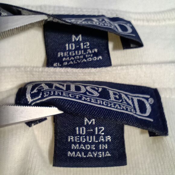 Lands' End Twinset Ivory Sweater Set M Preppy Classics Capsule Coastal Vanilla - Picture 6 of 10